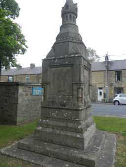Oblique view of back face of the Memorial Fountain, Stanhope May 2016